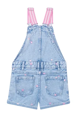 Meisjes jumpsuit/tuinbroek blauw