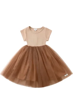 Meisjes jurk bruin