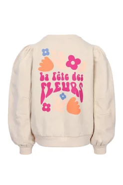 Meisjes sweater ecru