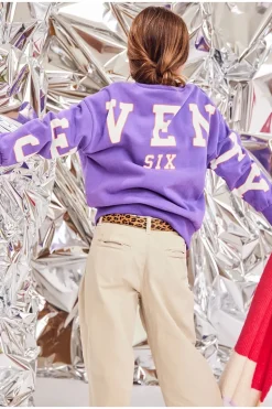 Meisjes sweater paars