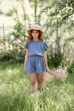 Meisjes top blauw