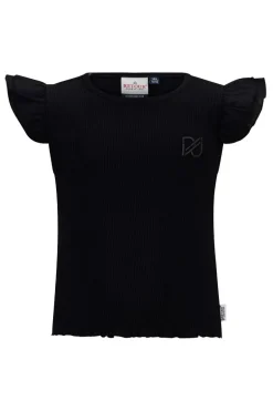 Meisjes t-shirt korte mouw zwart