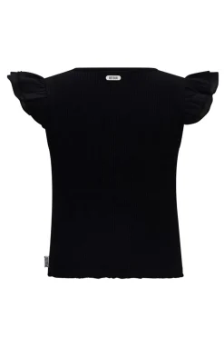 Meisjes t-shirt korte mouw zwart