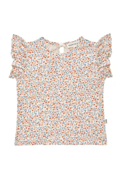 Meisjes t-shirt korte mouw oranje