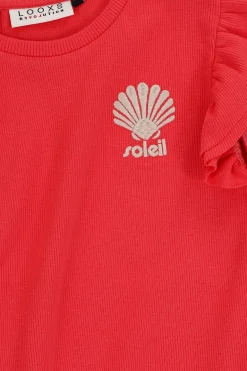 Meisjes t-shirt korte mouw rood