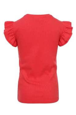 Meisjes t-shirt korte mouw rood