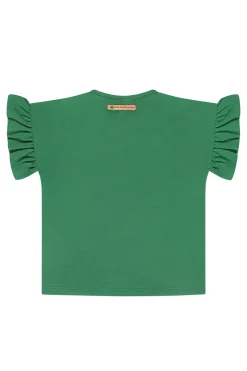 Meisjes t-shirt korte mouw groen