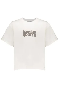 Meisjes t-shirt korte mouw ecru