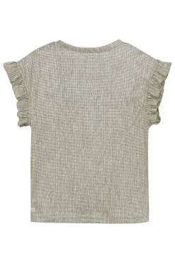 Meisjes t-shirt korte mouw bruin