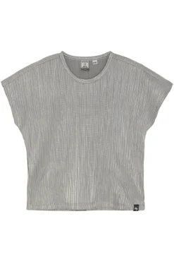 Meisjes t-shirt korte mouw grijs