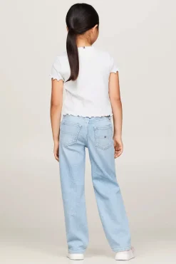 Meisjes t-shirt korte mouw wit
