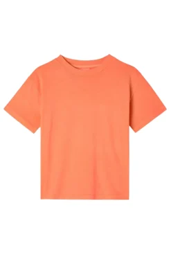 Meisjes t-shirt korte mouw oranje