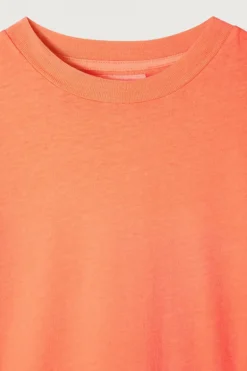 Meisjes t-shirt korte mouw oranje