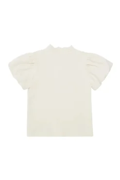 Meisjes t-shirt korte mouw ecru