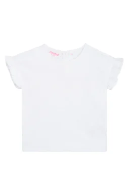 Meisjes t-shirt korte mouw ecru
