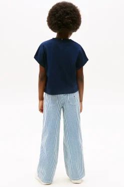 Meisjes t-shirt korte mouw blauw