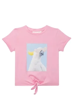 Meisjes t-shirt korte mouw rose