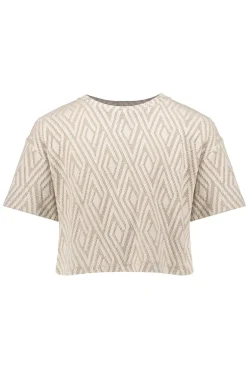 Meisjes t-shirt korte mouw bruin