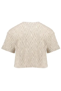 Meisjes t-shirt korte mouw bruin