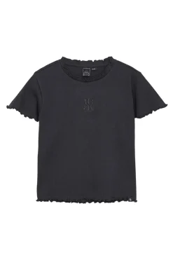 Meisjes t-shirt korte mouw zwart
