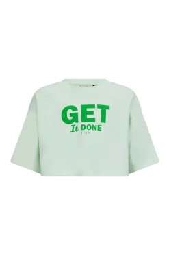 Meisjes t-shirt korte mouw groen