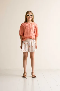 Meisjes t-shirt korte mouw rose