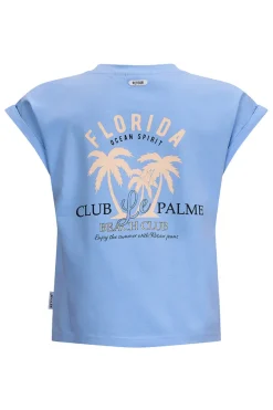 Meisjes t-shirt korte mouw paars