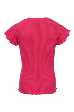 Meisjes t-shirt korte mouw rose