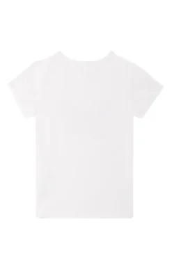 Meisjes t-shirt korte mouw ecru