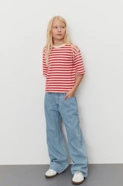 Meisjes t-shirt korte mouw rood