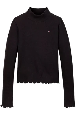 Meisjes t-shirt lange mouw zwart