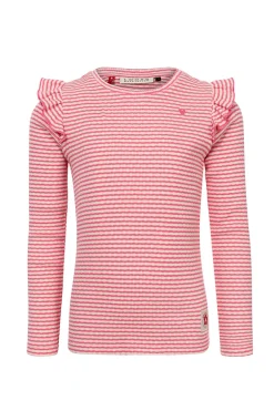Meisjes t-shirt lange mouw rose