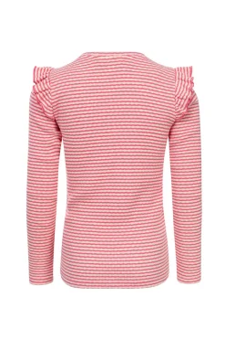 Meisjes t-shirt lange mouw rose