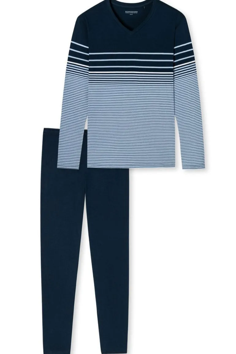 Nachtmode heren pyjama blauw