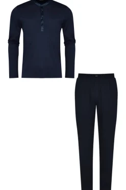 Nachtmode heren pyjama blauw