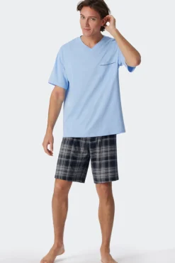 Nachtmode heren pyjama blauw