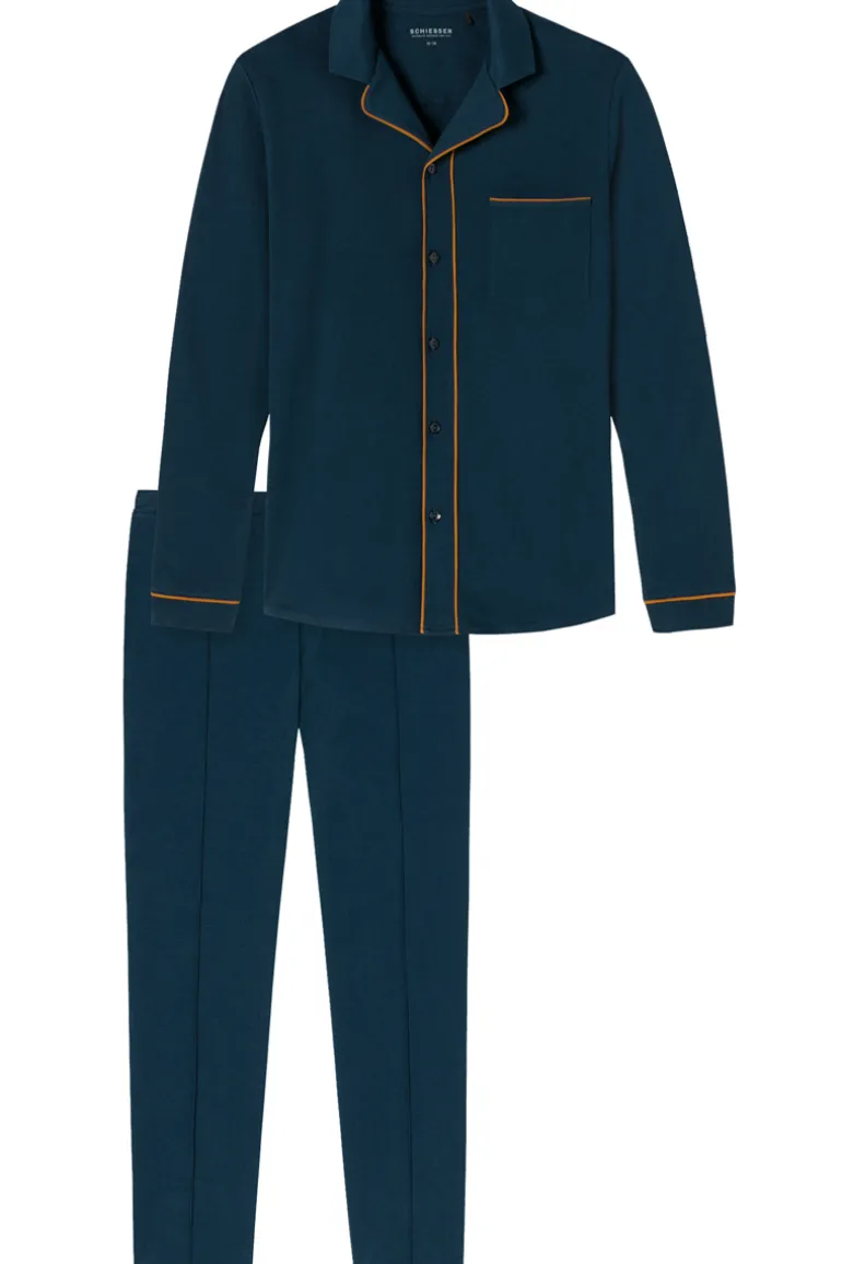 Nachtmode heren pyjama blauw