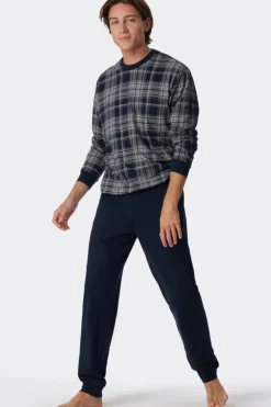 Nachtmode heren pyjama blauw