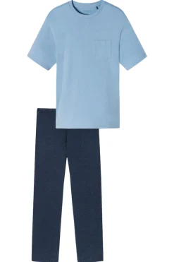 Nachtmode heren pyjama blauw