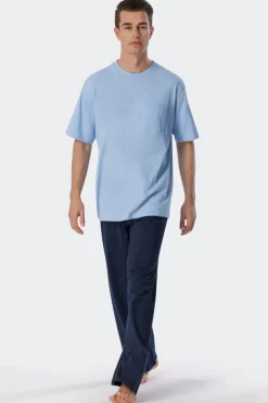 Nachtmode heren pyjama blauw