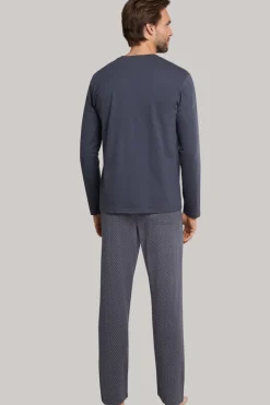 Nachtmode heren pyjama blauw
