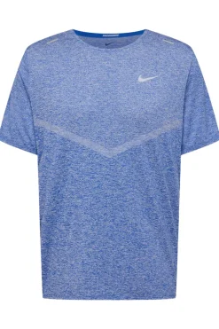 Running heren t-shirt km blauw