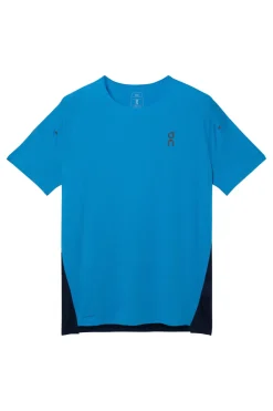 Running heren t-shirt km blauw
