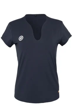 Tennis dames t-shirt km blauw
