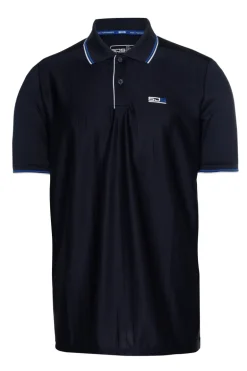 Tennis heren polo blauw