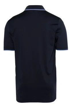 Tennis heren polo blauw