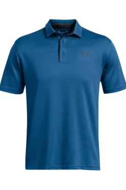 Tennis heren polo blauw