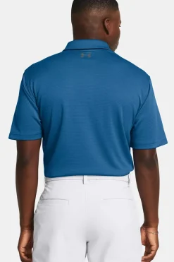 Tennis heren polo blauw