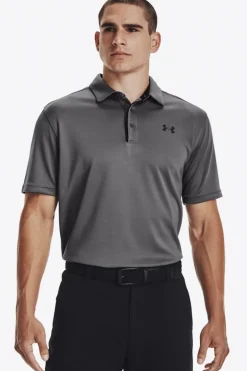 Tennis heren polo grijs