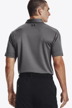 Tennis heren polo grijs